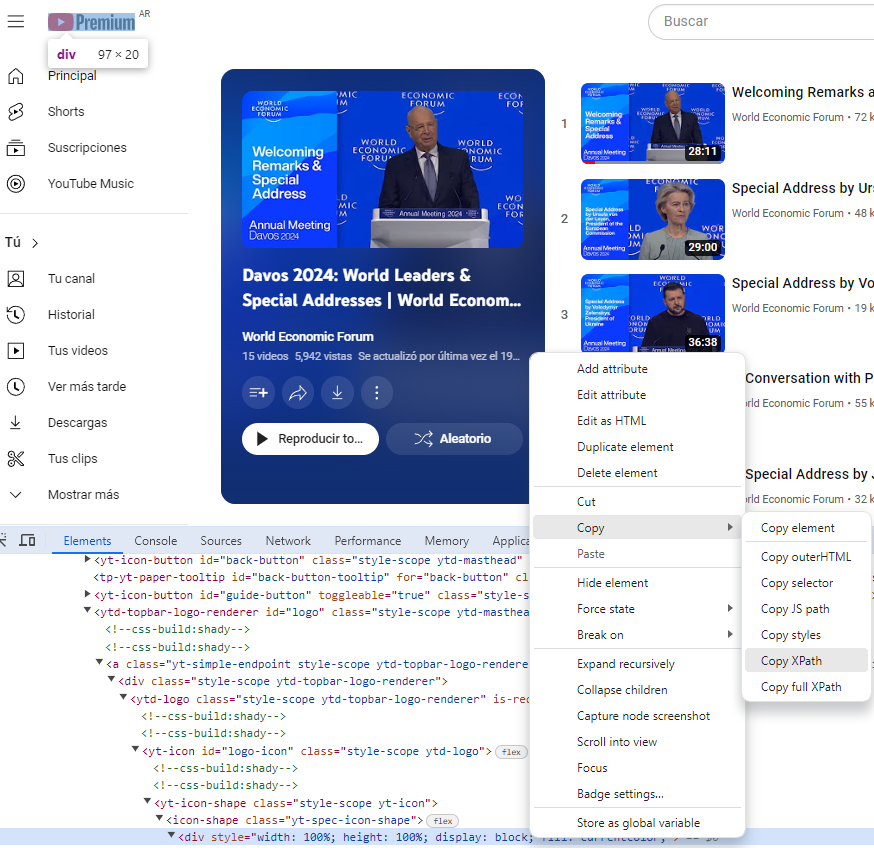 Cómo obtener xpath