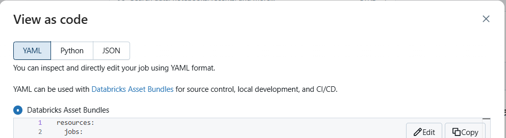 View as code - yaml